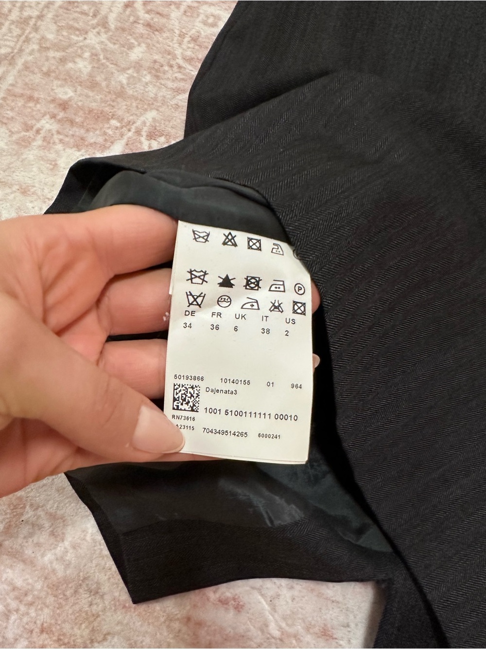 $395 Hugo Boss Virgin Wool Shift Dress - Picture 5 of 15